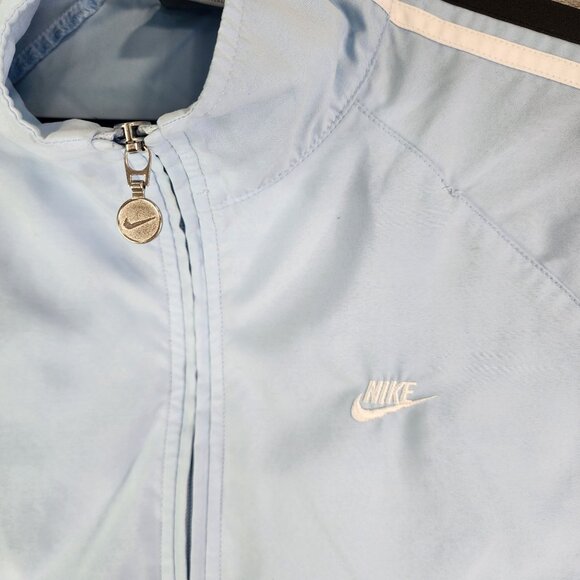 Juniors Nike Light Blue Track Jacket Full Zip Mock Neck Youth Size L (12-14) - Picture 3 of 9